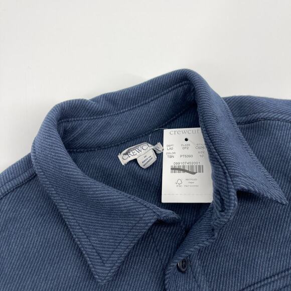 J.Crew Crewcuts Boys Long Sleeve Seaboard Soft Knit Shirt in Blue Size 10 NEW - Picture 5 of 7